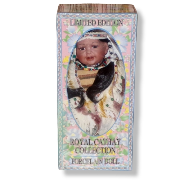 Royal Cathay Limited Edition Native American Porcelain Doll - 20" - Picture 6 of 8